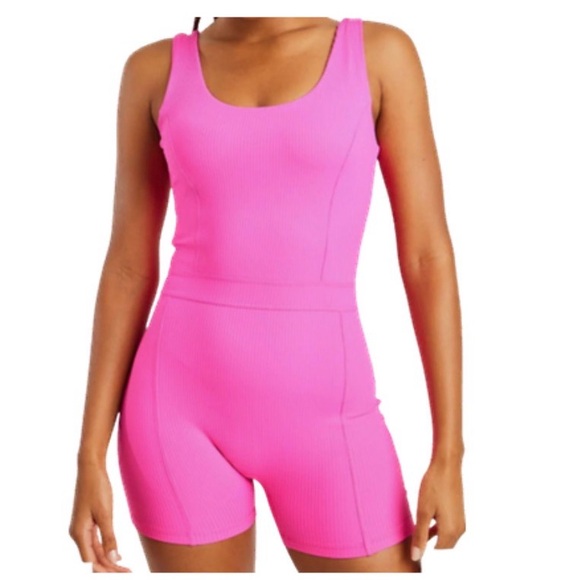 Year of Ours Pants - Year of Ours x Rumble Boxing Hot Pink Romper Bodysuit Onesie M